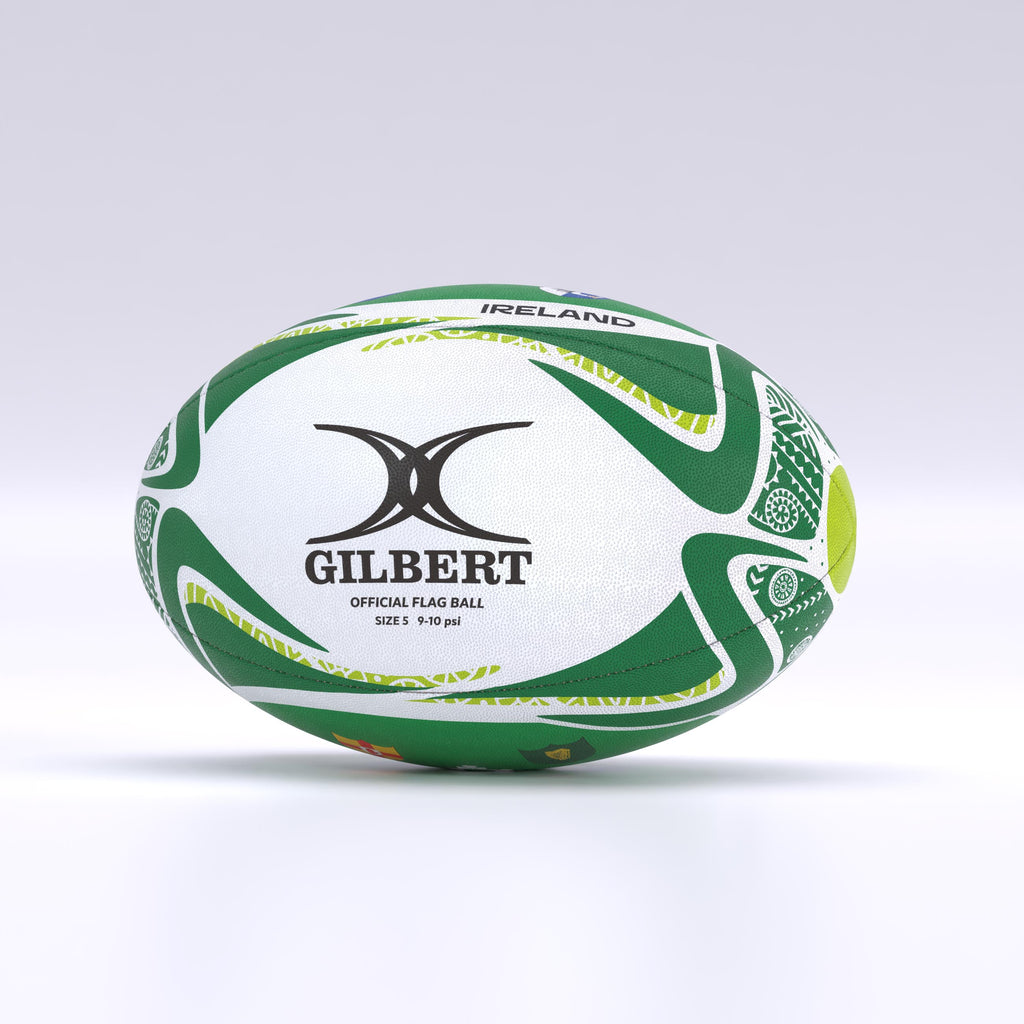 RWC 2027 Rugbyball mit Irland-Flagge