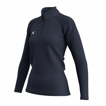 NCHC25Clothing GTS 14 Zip Fleece Women's Dark Navy, Three Quarter
