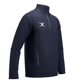 RCBT26Clothing JKT ATOM QTR ZIP DARK NAVY M-Three Quarters Right