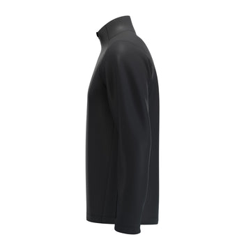 RCCC25Clothing TOP QTR ZIP FLEECE ATOM BLACK M-Left Side