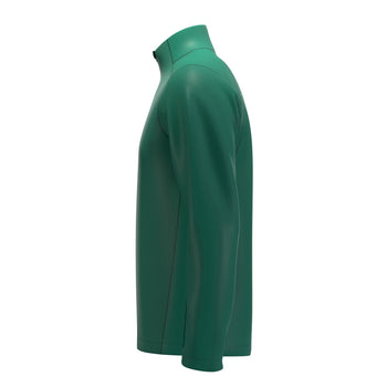 RCCC25Clothing TOP QTR ZIP FLEECE ATOM GREEN M-Left Side
