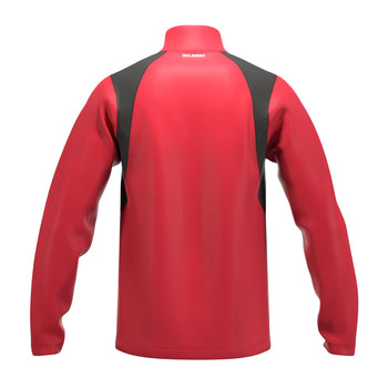 RCCC25Clothing TOP QTR ZIP FLEECE ATOM RED BLACK M-Back