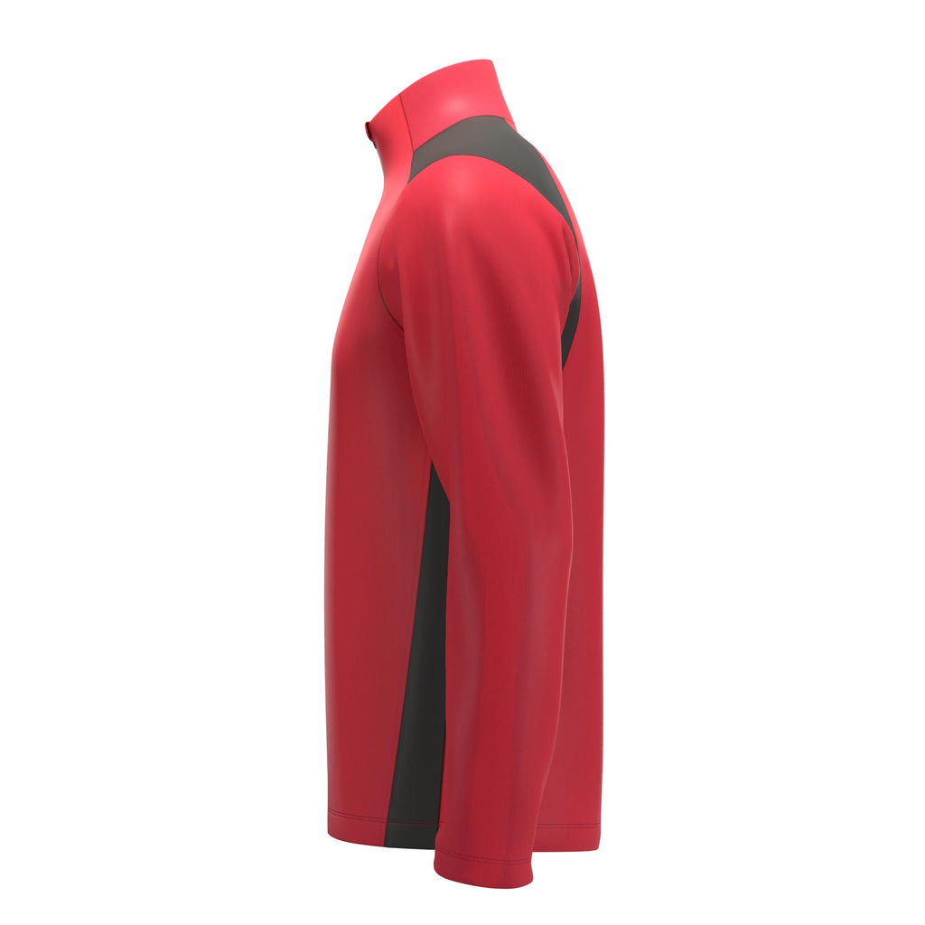 RCCC25Clothing TOP QTR ZIP FLEECE ATOM RED BLACK M-Left Side