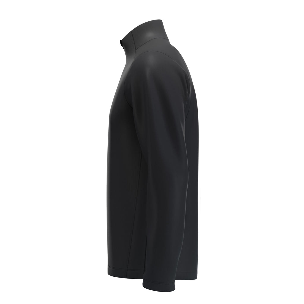 RCCD25Clothing TOP QTR ZIP FLEECE ATOM BLACK M-Left Side