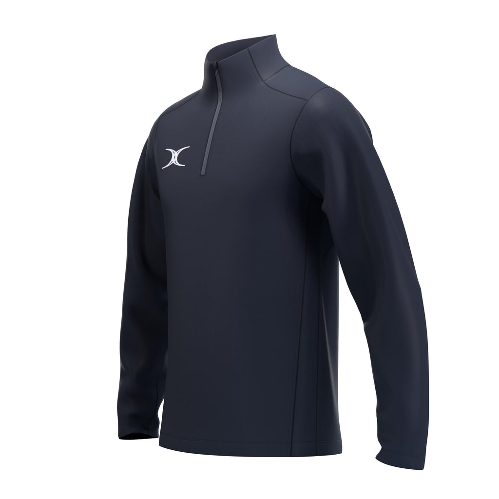 RCCD25Clothing TOP QTR ZIP FLEECE ATOM DARK NAVY M-Three Quarter Left
