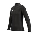 RCCE25Clothing TOP QTR ZIP FLEECE ATOM BLACK WOMEN 10-Three Quarters Left