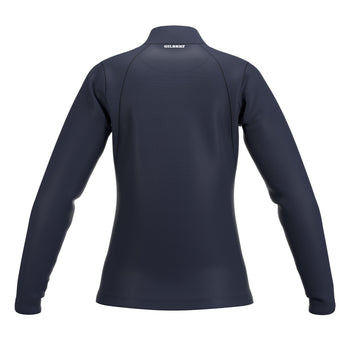 RCCE25Clothing TOP QTR ZIP FLEECE ATOM DARK NAVY WOMEN 10-Back