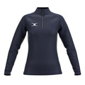 RCCE25Clothing TOP QTR ZIP FLEECE ATOM DARK NAVY WOMEN 10-Front