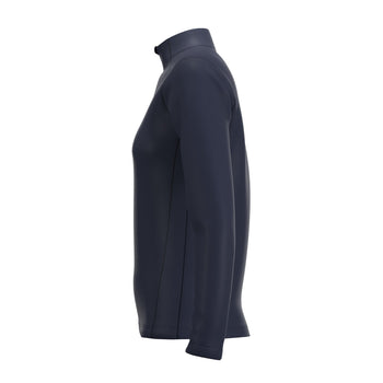 RCCE25Clothing TOP QTR ZIP FLEECE ATOM DARK NAVY WOMEN 10-Left Side