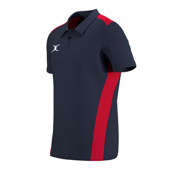 RCFM26Clothing POLO SHORT SLEEVE ATOM DARK NAVY RED M-Three Quarters Left