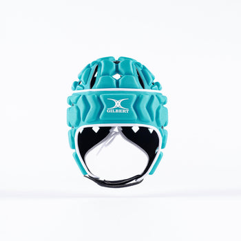 RPBJ26Body armour_Mouthguards Octane Headguard Aqua White Front