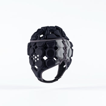 RPBJ26Body armour_Mouthguards Octane Headguard Black Grey, Rear Angle