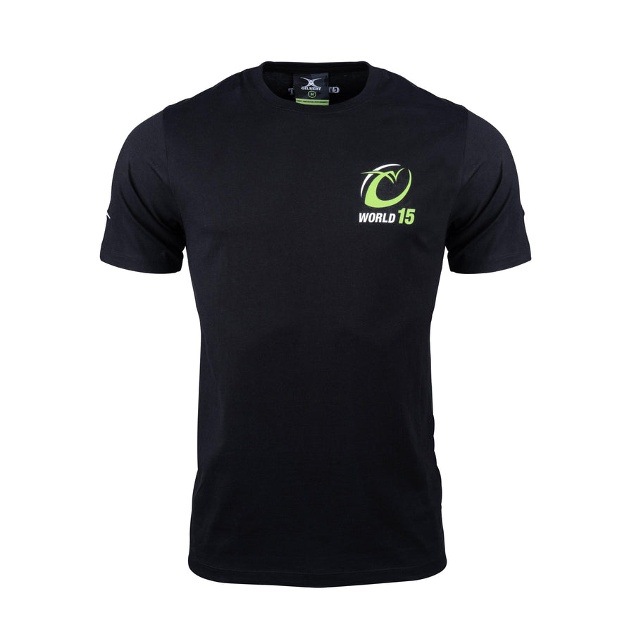 World XV Rugby Adult's Black Quest Mens Tee